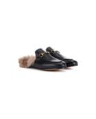 Fashion Concierge Vip Gucci Princetown Fur-lined Leather Slippers -