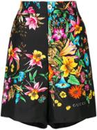 Gucci Floral Pattern Shorts - Black