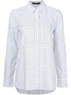 Jenni Kayne Pinstriped Shirt, Women's, Size: L, Blue, Cotton