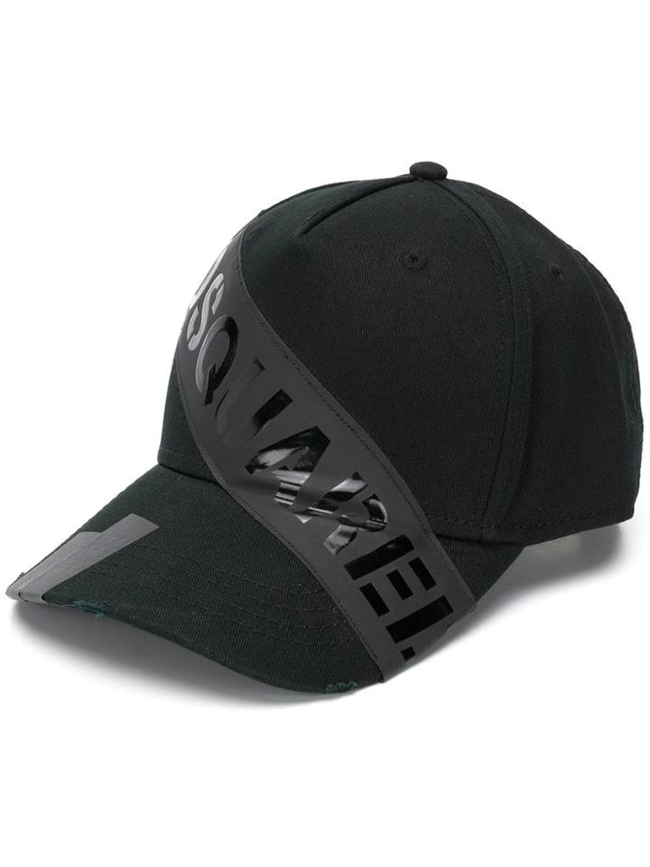 Dsquared2 Logo Stripe Cap - Black