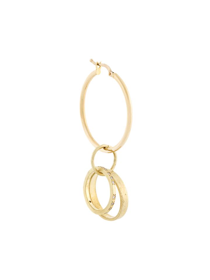 Lara Melchior 24kt Gold And Diamond Bo Iii Earring - Metallic