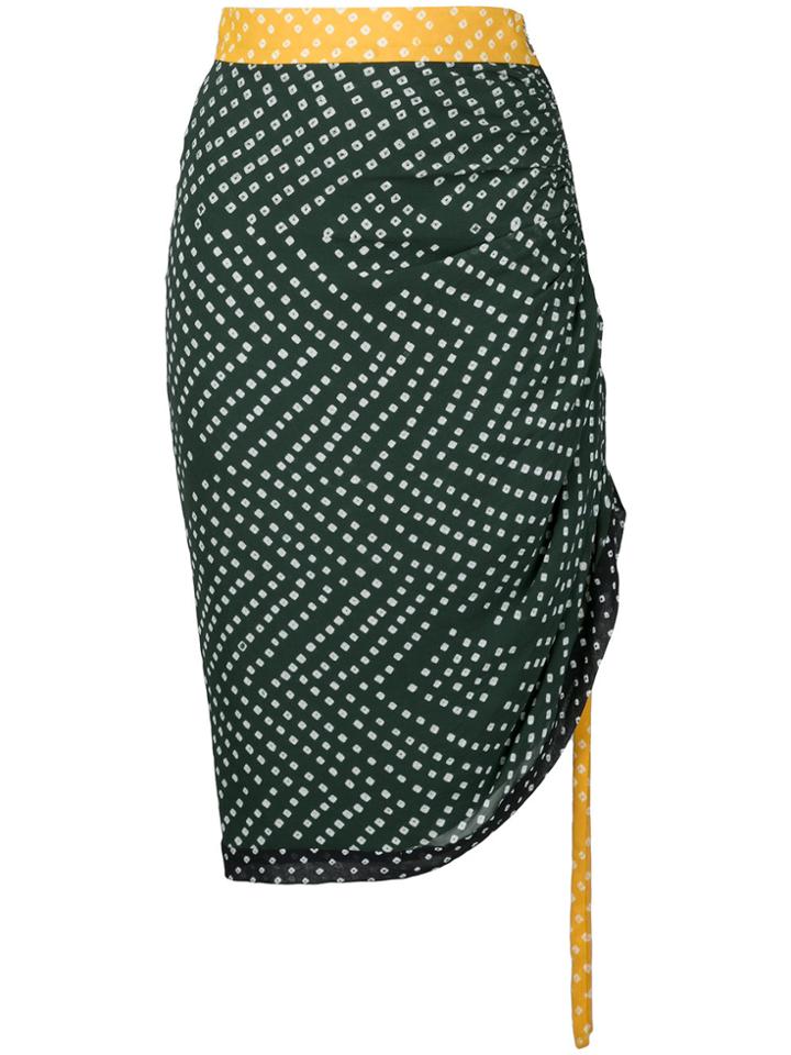 Kitx Polka Dot Gather Skirt - Green