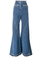 Esteban Cortazar High Waisted Flared Jeans - Blue