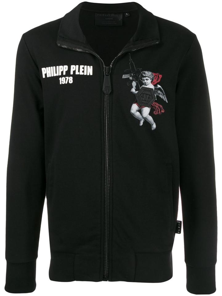 Philipp Plein Angel Print Jacket - Black