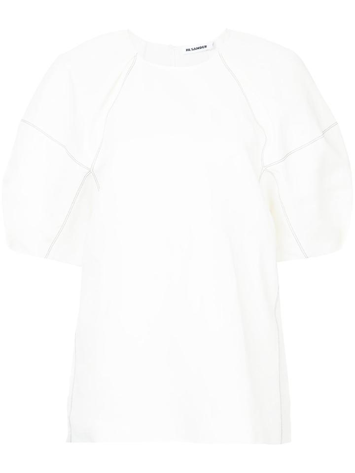 Jil Sander Stitch-detail Blouse - White