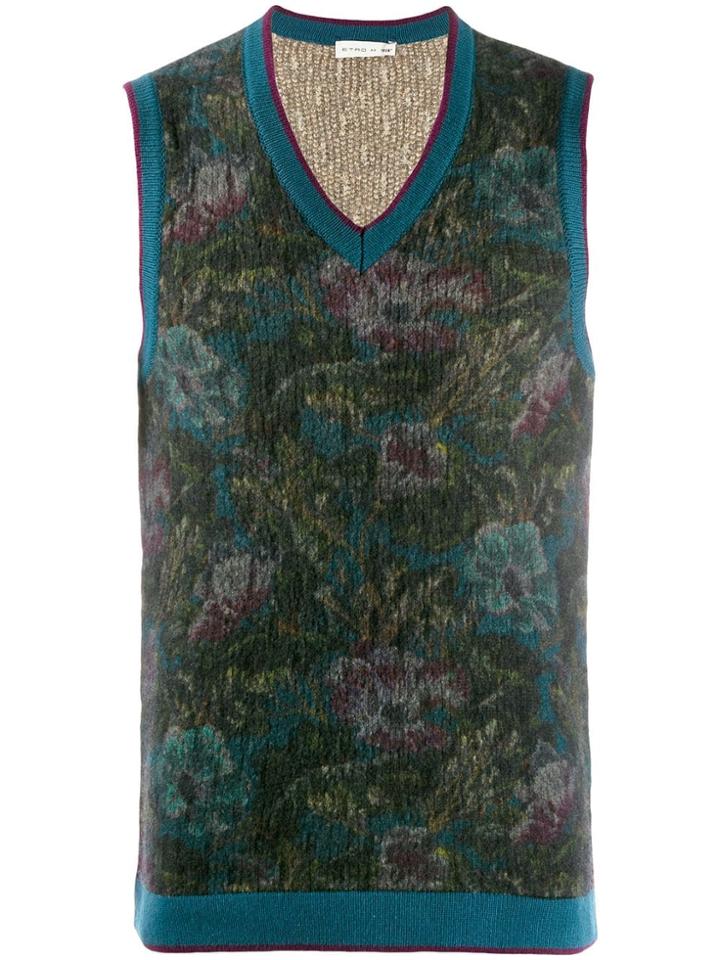 Etro Patterned Tank-style Jumper - Blue