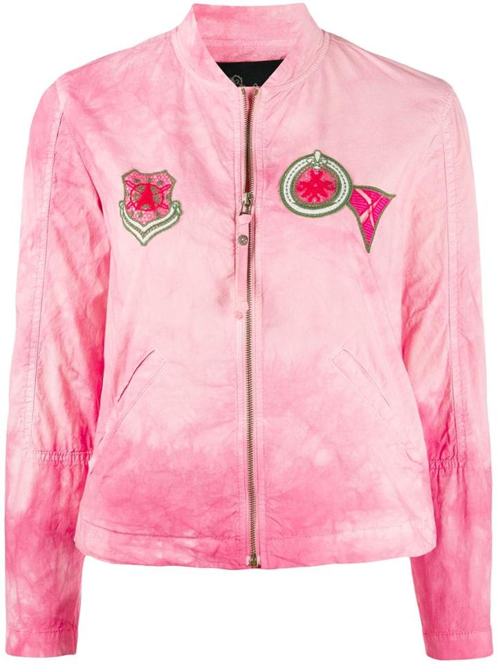 Mr & Mrs Italy Embroidered Patch Jacket - Pink