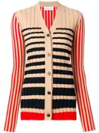 Sonia Rykiel Striped Knit Cardigan - Neutrals