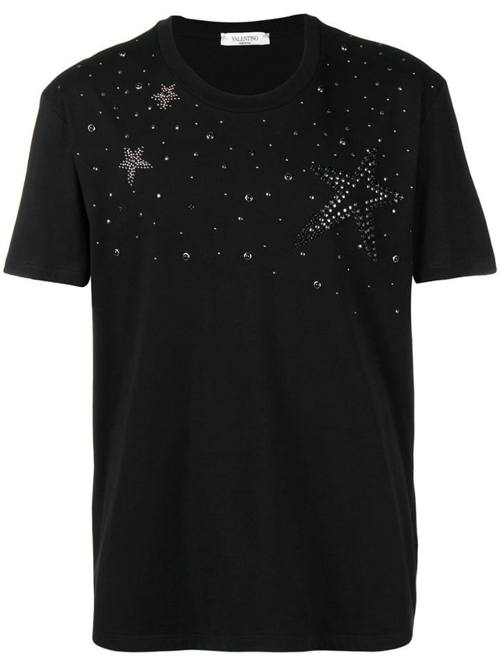 Valentino Star Studded T-shirt - Black