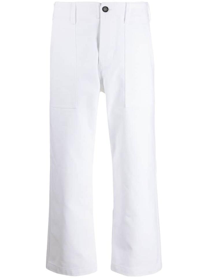 Jejia Cropped Straight Leg Trousers - White