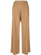 Semicouture High Waisted Palazzo Trousers - Nude & Neutrals