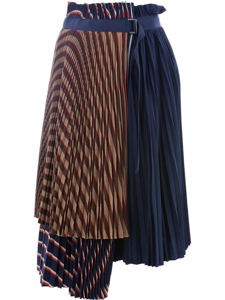 Sacai Sacai 1804139 662 Beige X Navy Cupro/cotton/lyocell - Blue