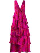 Borgo De Nor Flavia Floral Ruffled Dress - Pink