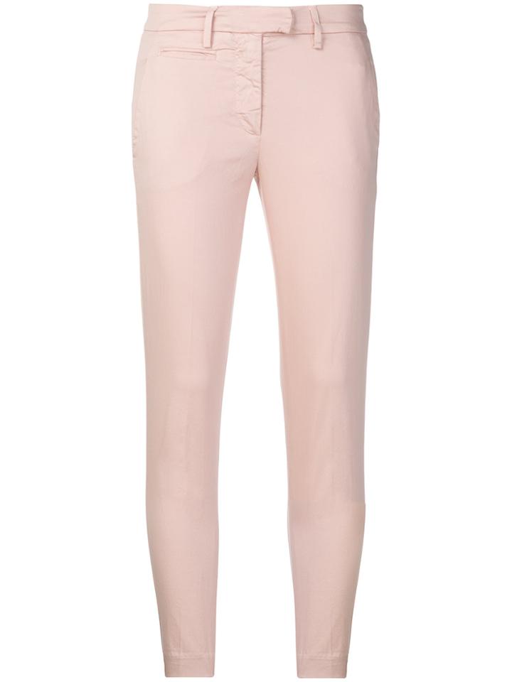 Dondup Slim Cropped Trousers - Pink & Purple