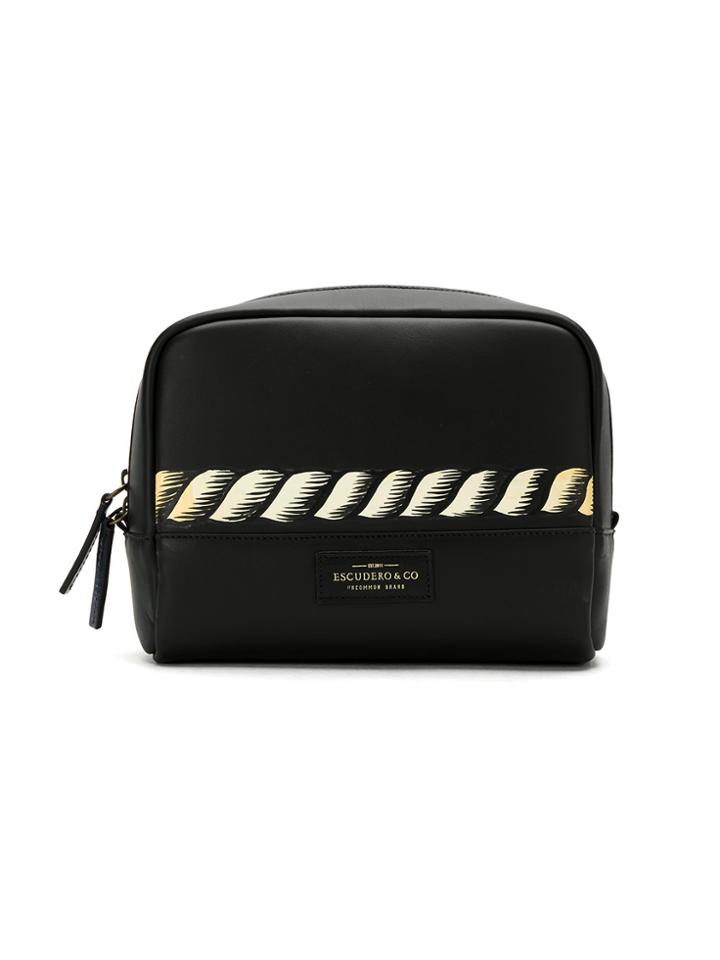 À La Garçonne Handpainted Ivar Make Up Bag - Black