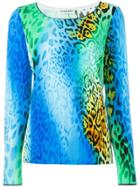 Leonard Leopard Print Top - Blue