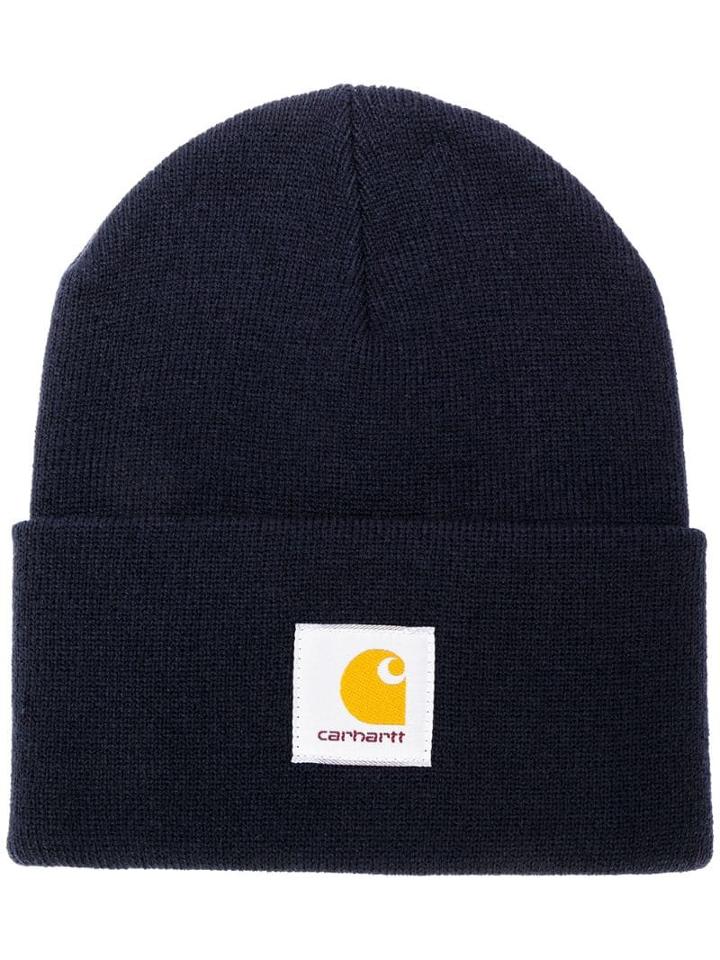 Carhartt Wip Logo Knit Cap - Blue