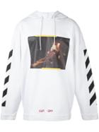 Off-white 'painting' Print Striped Hoodie