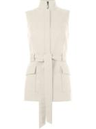 Giuliana Romanno Turtle Neck Lace Up Blouse