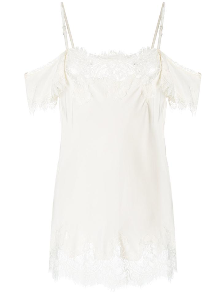 Gold Hawk Off-the-shoulder Lace Blouse - Nude & Neutrals