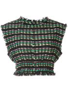 Proenza Schouler Textured Tweed Crop Top - Black