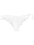 Ermanno Scervino Embroidered Floral Bikini Bottoms - White