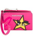 Dsquared2 Punk Patch Purse, Women's, Pink/purple, Patent Leather/leather