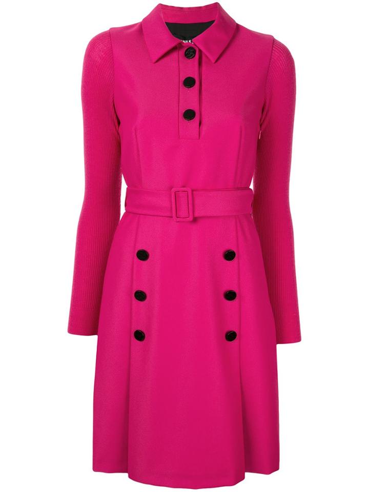 Paule Ka Knitted Shirt Dress - Pink