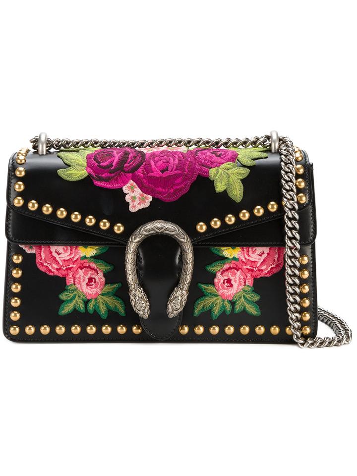 Gucci - Dionysus Floral Shoulder Bag - Women - Leather/metal - One Size, Black, Leather/metal