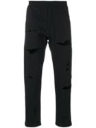 Alexander Mcqueen Distressed Track Pant - Black