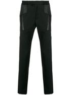 Les Hommes Patchwork Style Trousers - Black