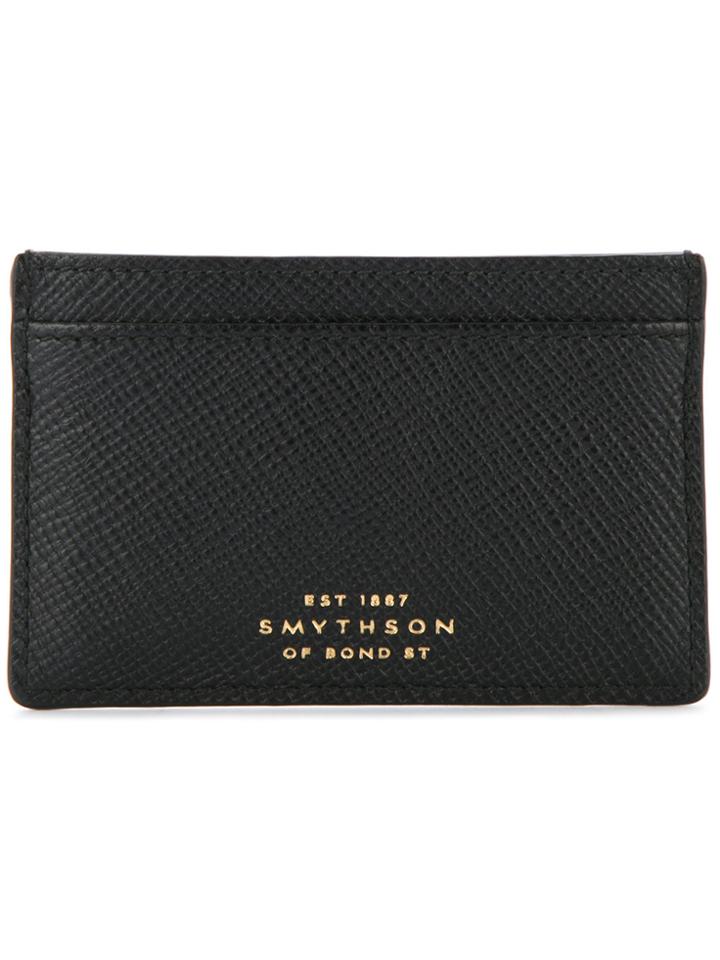 Smythson Logo Stamp Cardholder - Black