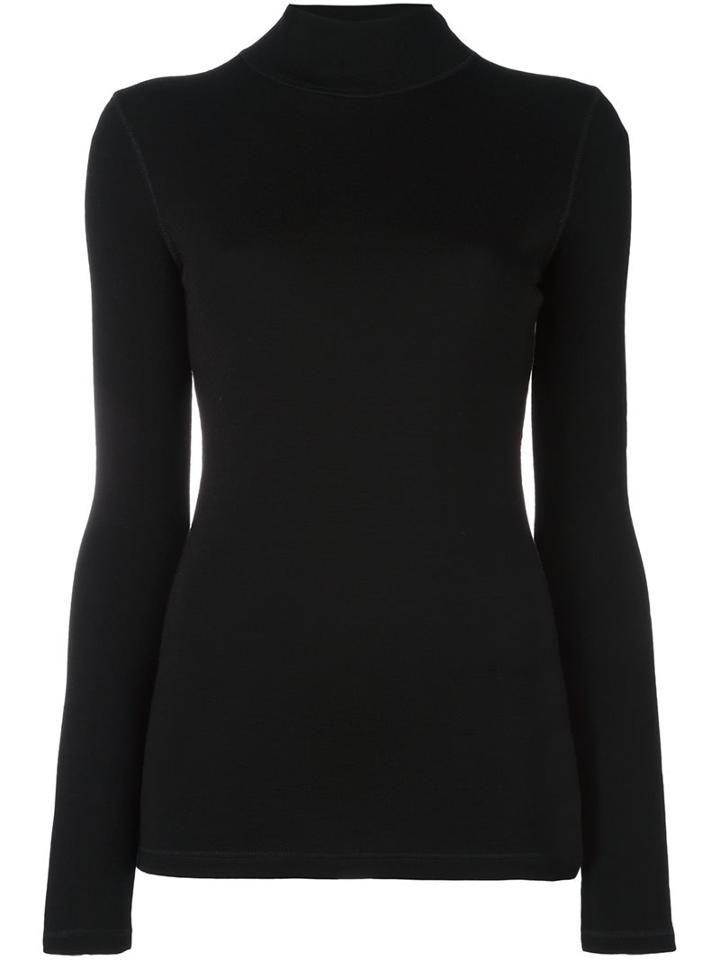 Iro Funnel Neck Jumper, Women's, Size: Large, Black, Wool