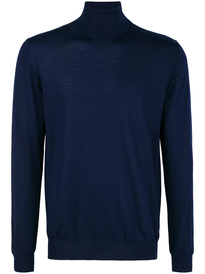 Lanvin Classic Turtle Neck Jumper - Blue