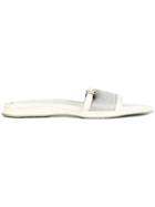 Prada Vintage Mesh Slide Sandals - White