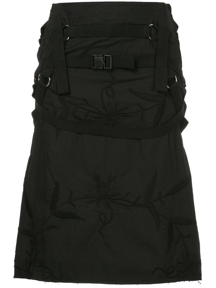Junya Watanabe Comme Des Garçons Vintage Strapped Embroidered Skirt -