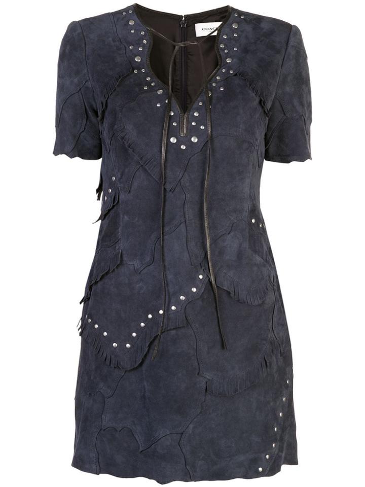 Coach Pieced Dress - Blue