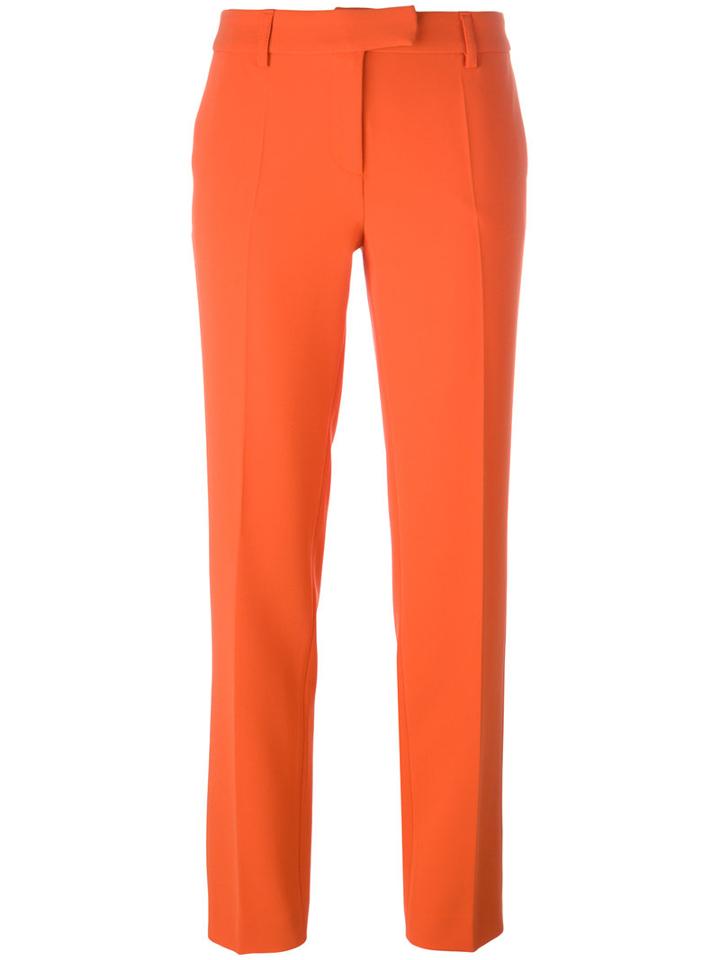 Boutique Moschino Cropped Trousers, Size: 40, Yellow/orange, Polyester/triacetate