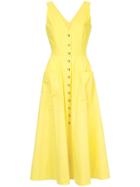 Saloni V-neck Dress - Yellow