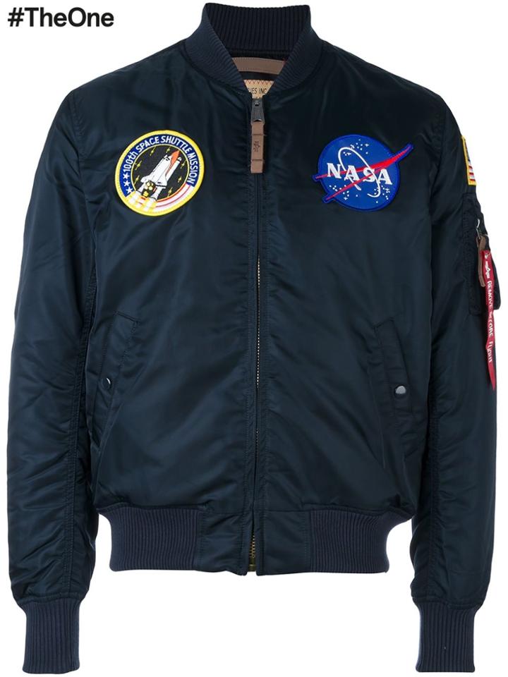 Alpha Industries 'nasa Ma-1' Bomber Jacket - Blue