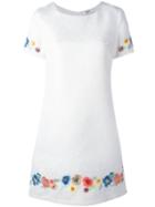 Blugirl - Floral Embroidered Jacquard Dress - Women - Cotton/polyester - 46, White, Cotton/polyester