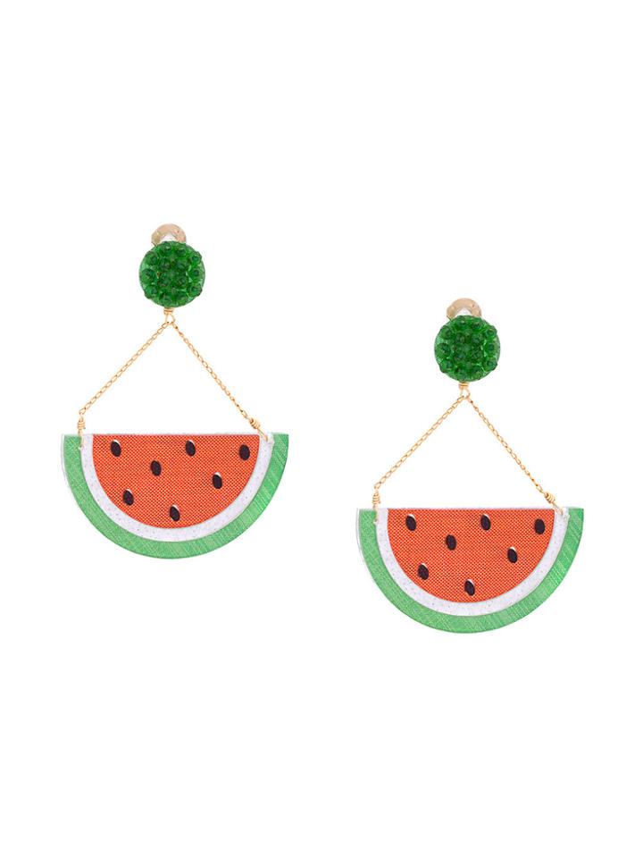 Mercedes Salazar Watermelons Earrings - Red
