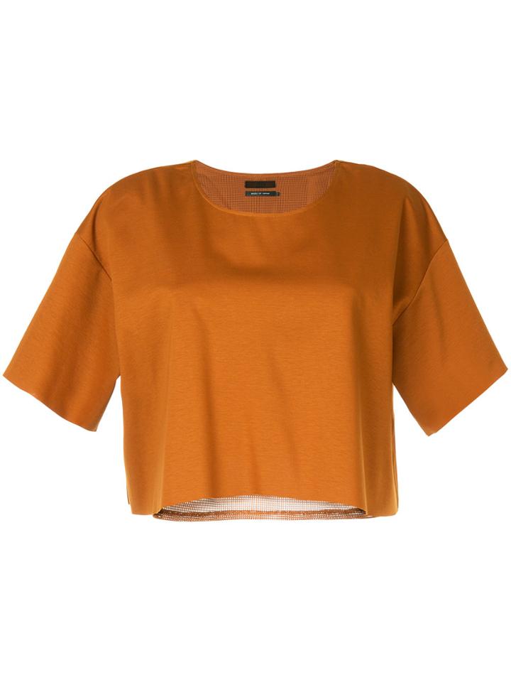 Aula Cropped Blouse - Brown