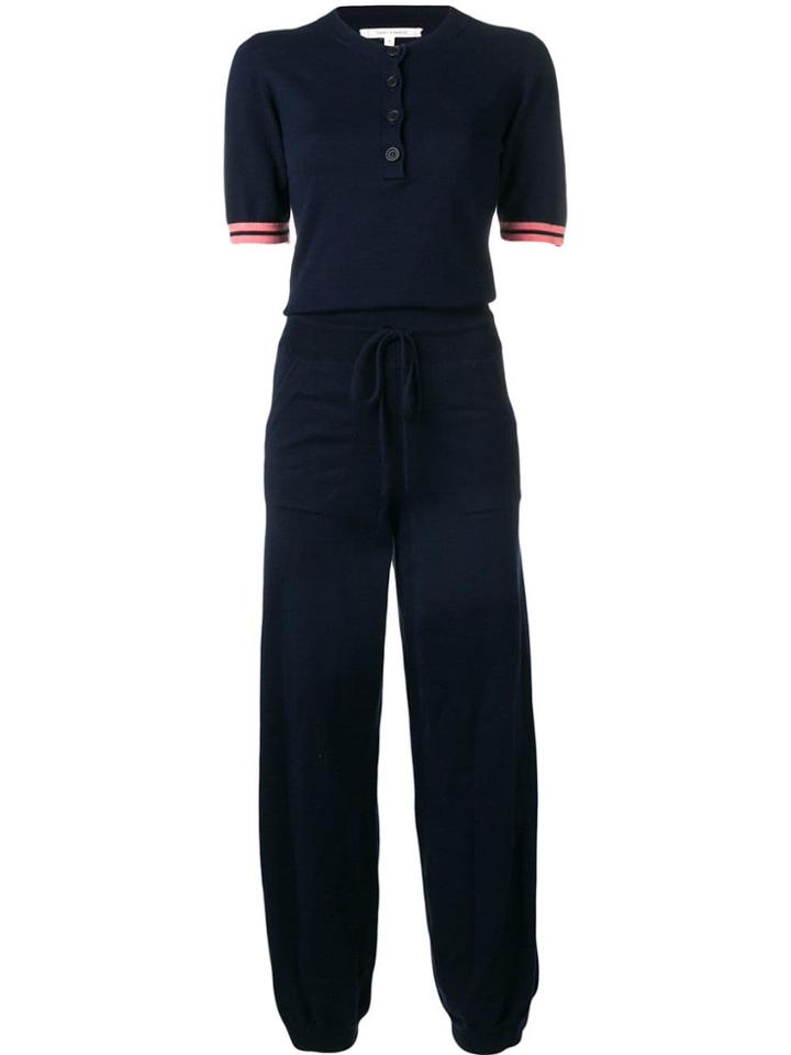 Chinti & Parker Short-sleeve Jumpsuit - Blue