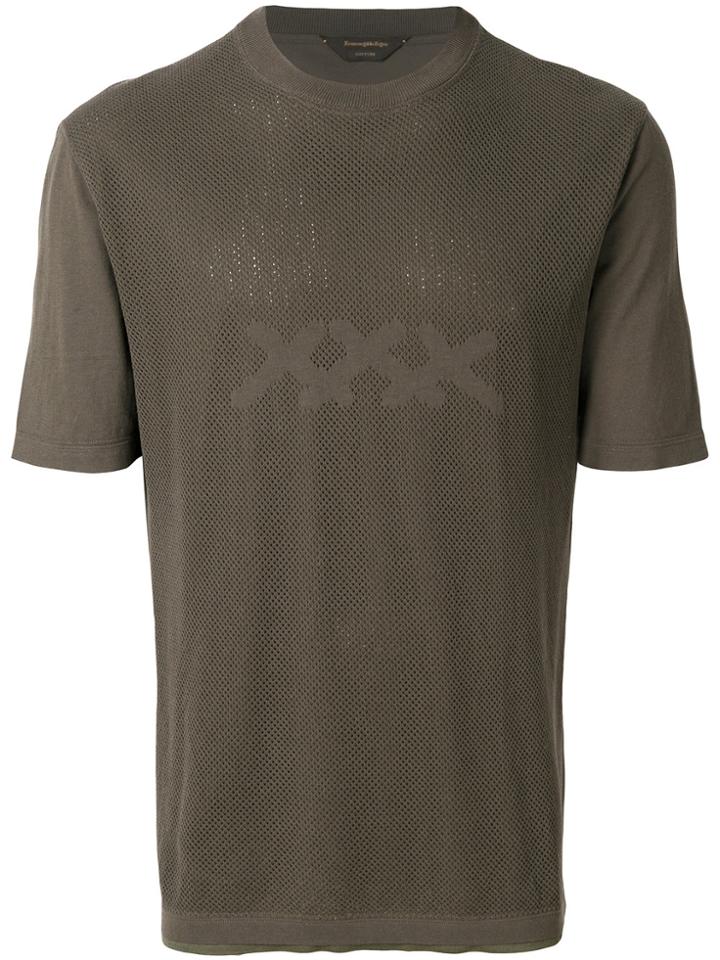 Ermenegildo Zegna Couture Mesh Style T-shirt - Green