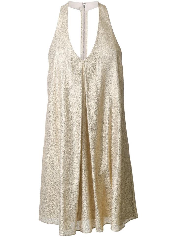 Alice+olivia 'holland' Top, Women's, Size: 4, Grey, Silk/polyester