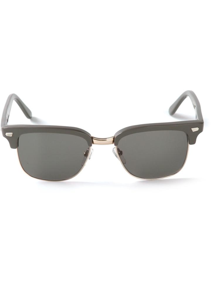 Cutler & Gross Square Frame Sunglasses - Grey