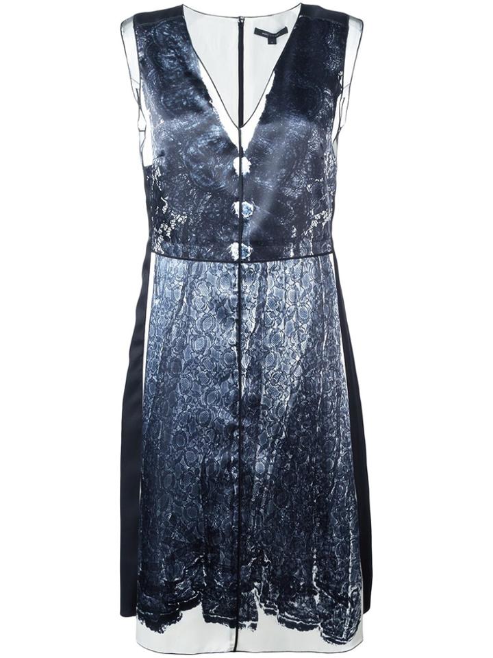 Marc Jacobs Trompe-l'ail Lace Print Dress - White