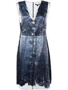 Marc Jacobs Trompe-l'ail Lace Print Dress - White