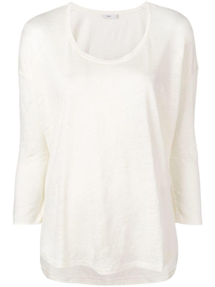 Closed Dolman Sleeve Knit Top - White